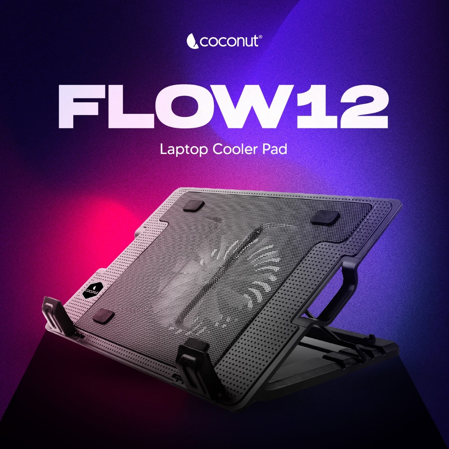 Flow 12 Laptop Cooler Pad for enhanced cooling and heat dissipation